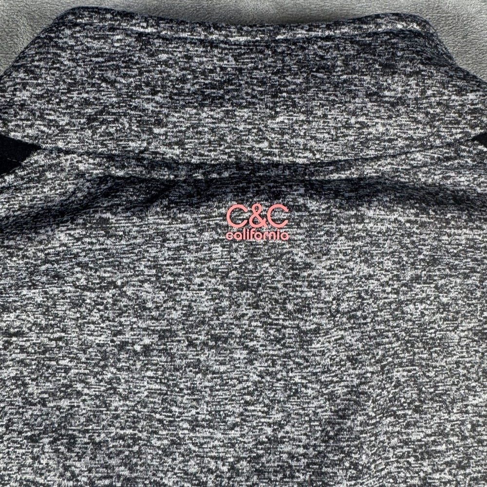 C&C California Women's Medium Full-Zip Gray Space-Dye Activewear Jacket - Picture 8 of 11